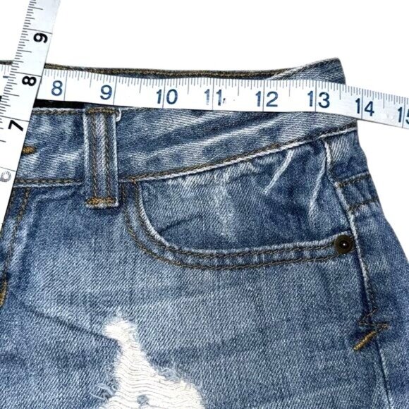 Distressed Denim Shorts With Studded Details - Size S - Picture 8 of 8
